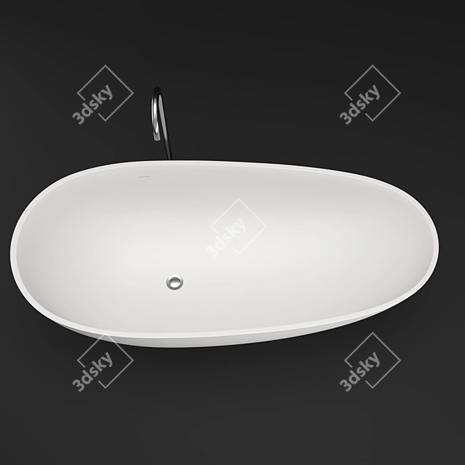 Luxury iS tone Freestanding Bath 3D model image 5