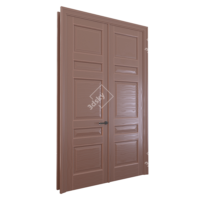 Elegant Glass Design Door 3D model image 1