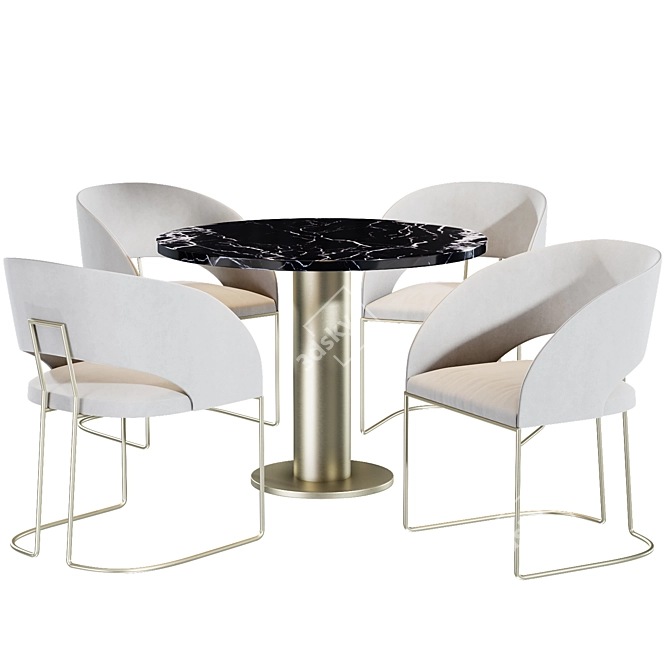 Modern Allen Chair and New York Table 3D model image 1