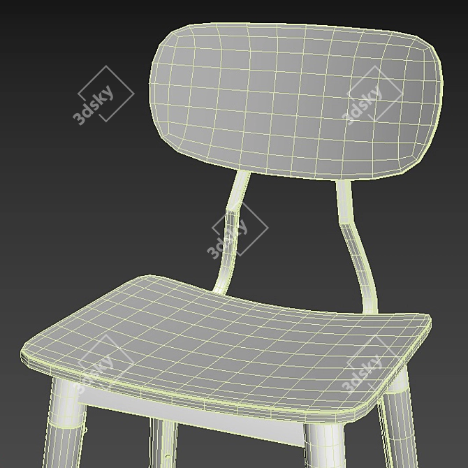 Elegant Dining Chair Set 3D model image 2