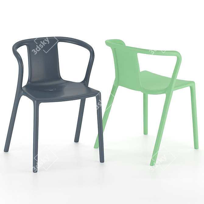 Outdoor Air Arm Chair | PP/Glass Fibre Blend | Molded Design 3D model image 5