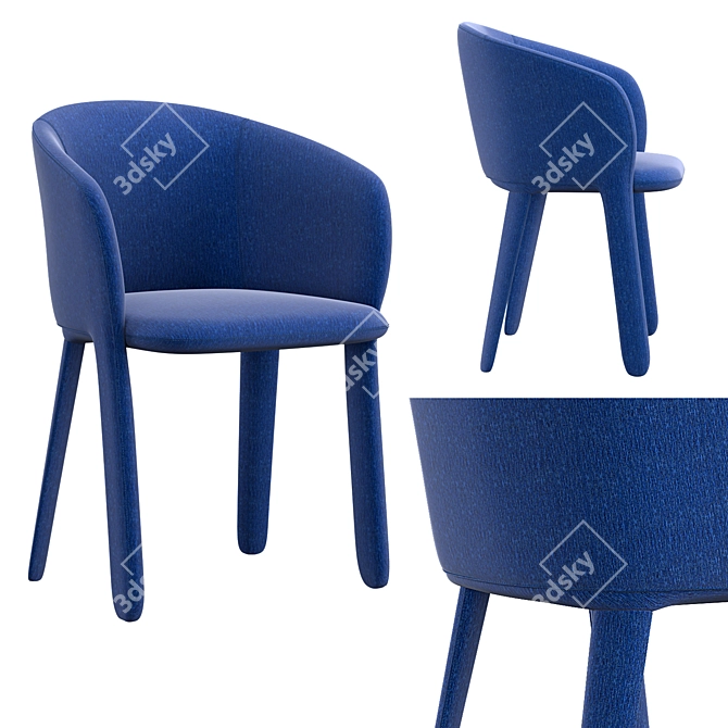 Grace Chair: Modern Office and Restaurant Seating 3D model image 1