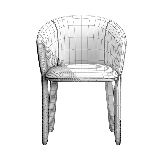 Grace Chair: Modern Office and Restaurant Seating 3D model image 5