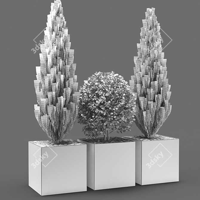 LeafyBot: High-Poly Plant Model 3D model image 4