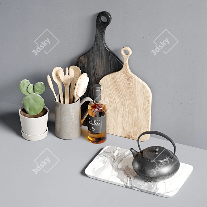 Elegant Kitchen Ensemble 3D model image 1