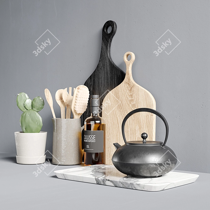 Elegant Kitchen Ensemble 3D model image 2