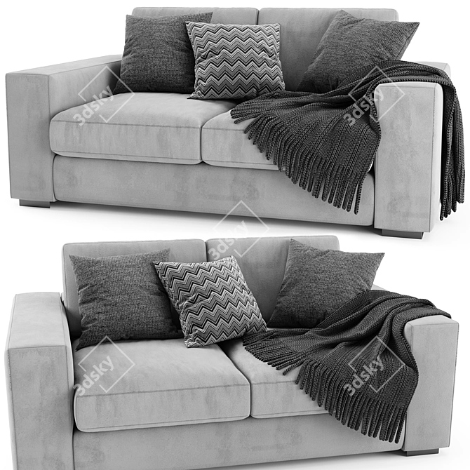 BoConcept Cenova: Modern 2-Seater Sofa 3D model image 2