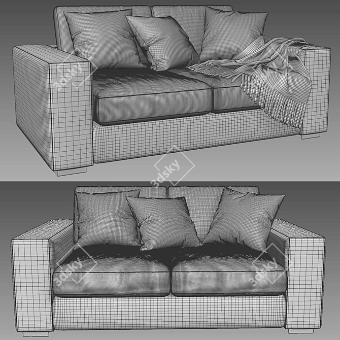 BoConcept Cenova: Modern 2-Seater Sofa 3D model image 5