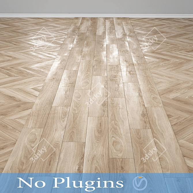 Natural Wood Flooring - 36 inches 3D model image 1