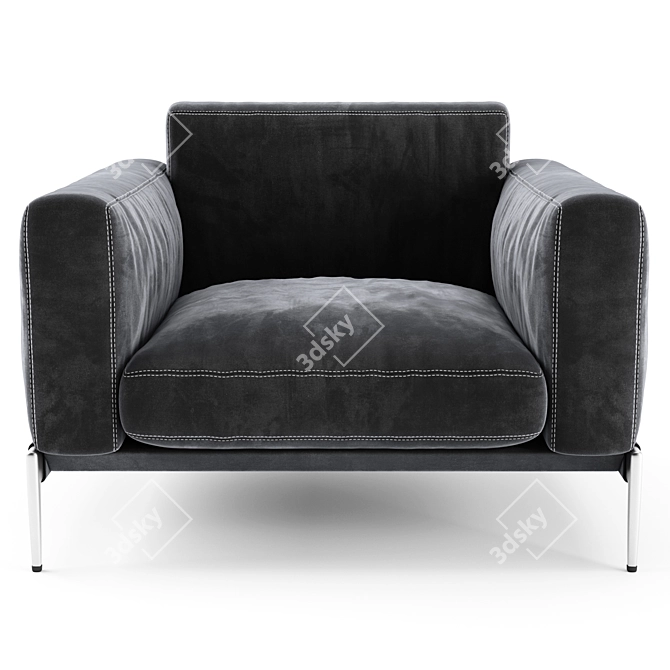 Flexform Romeo Armchair: Modern Design & Ultimate Comfort 3D model image 2