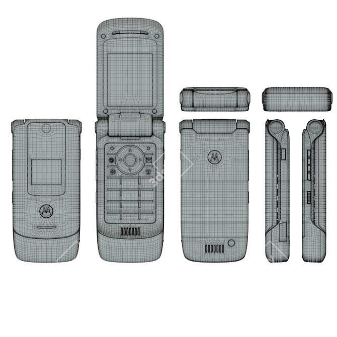 Sleek & Stylish Motorola Razr 3D model image 2