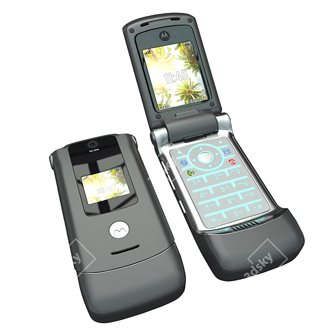 Sleek & Stylish Motorola Razr 3D model image 3