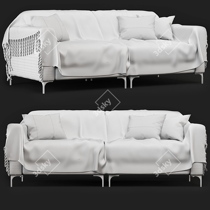 Elegant Capri Sofa: Stylish Decorative Cover 3D model image 5