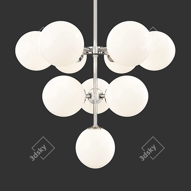 Elegant Crystal Ashleigh Chandelier 3D model image 1