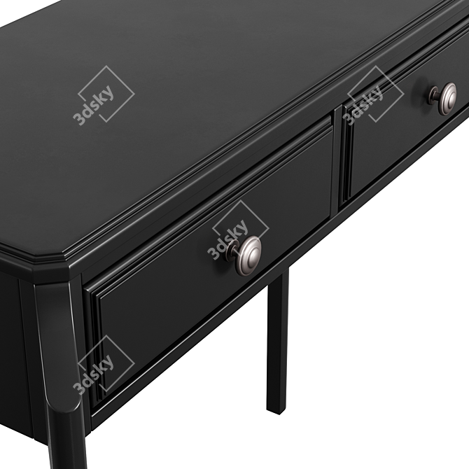 Elegant Le Visage Console with Drawers 3D model image 3