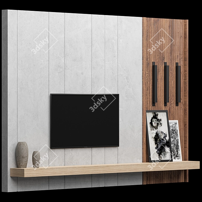 Elegant TV Wall Mount 3D model image 3