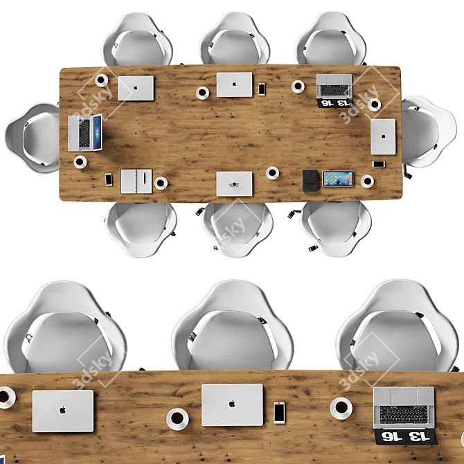 Sleek Conference Table 2015 3D model image 2