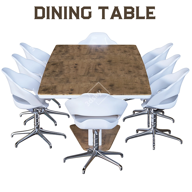 Sleek Conference Table 2015 3D model image 6