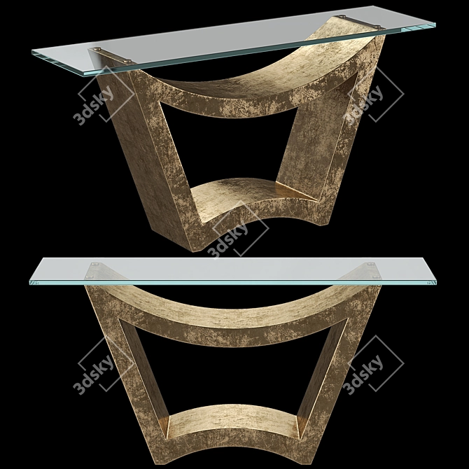 Elegant Franco Hallway Console 3D model image 1