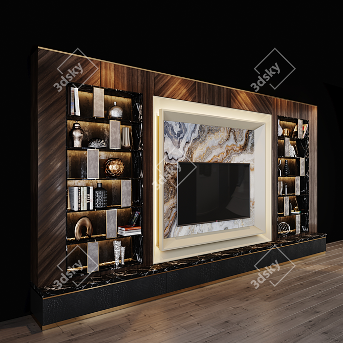 Sleek TV Set 154 - Studio-54 Design 3D model image 2