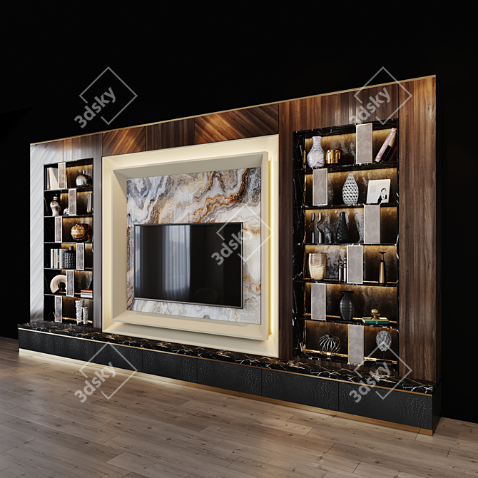 Sleek TV Set 154 - Studio-54 Design 3D model image 4