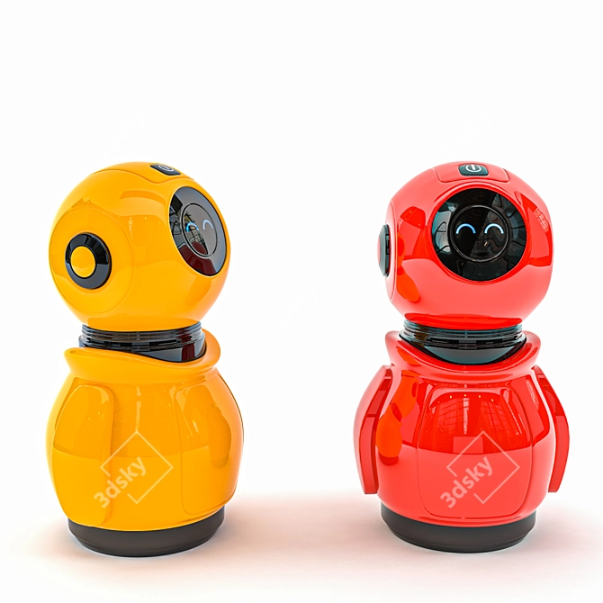 Colorful Hi-Tech Robot: 3DS Max with V-Ray 3D model image 1