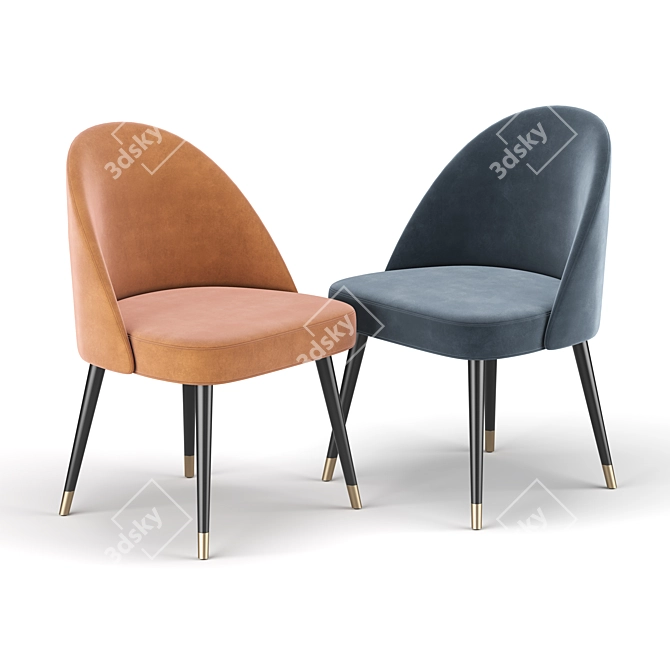 Elegant Camille Chair: Comfort and Style 3D model image 4