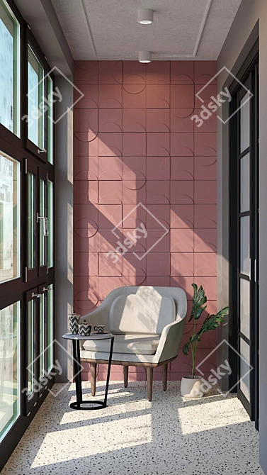ASHOME 3D Wall Tiles: Versatile & Stylish 3D model image 4