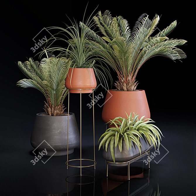 Lush Indoor Greenery Set 3D model image 1