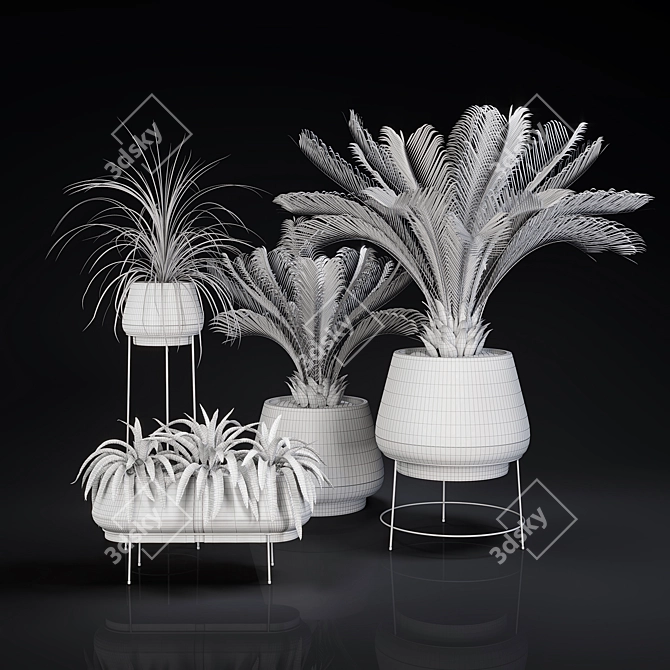 Lush Indoor Greenery Set 3D model image 3