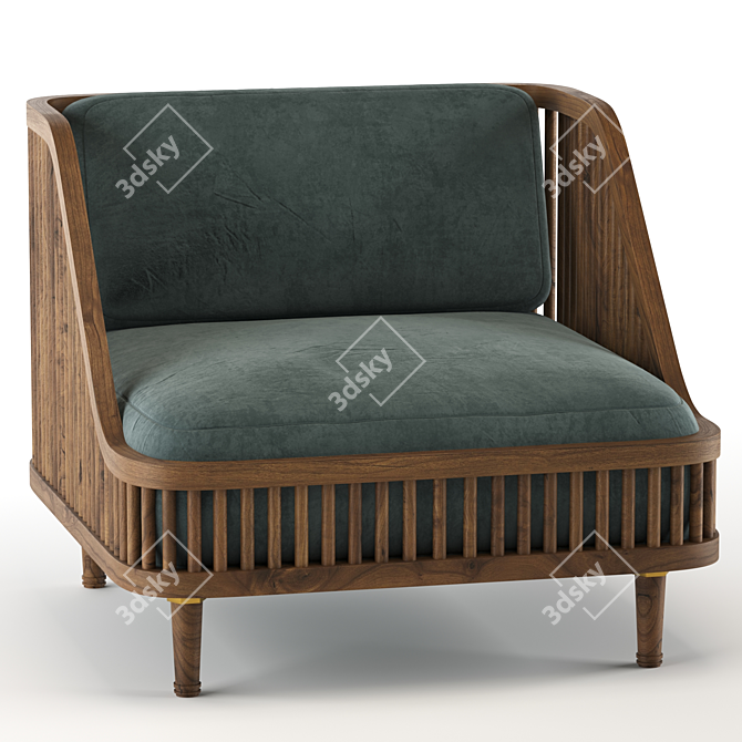  Luxe Lounge Chair 3D model image 1