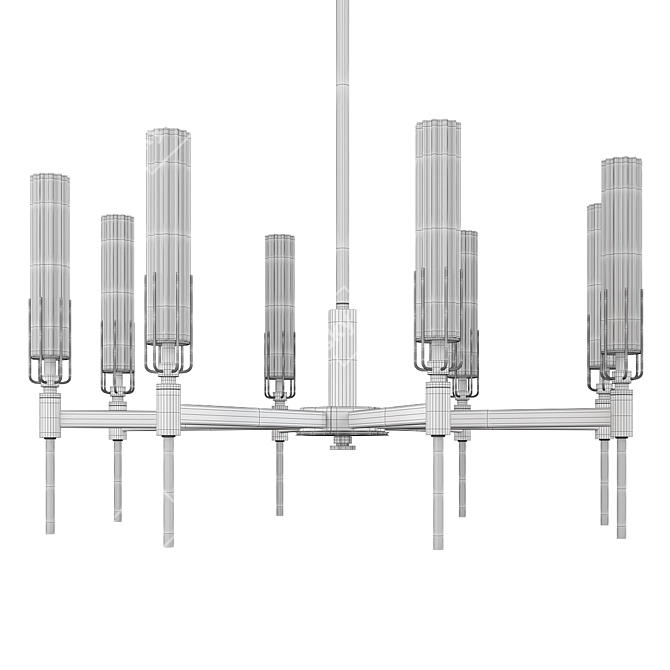 Elegant Flambeau Chandelier: Illuminate your space with style! 3D model image 2