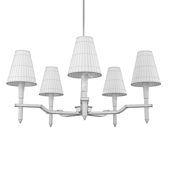 Elegant Kinsey Chandelier: Illuminate Your Space 3D model image 2