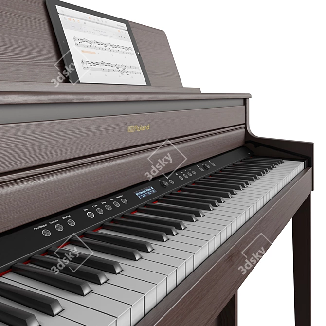 Roland HP 704: Premium Digital Piano 3D model image 4