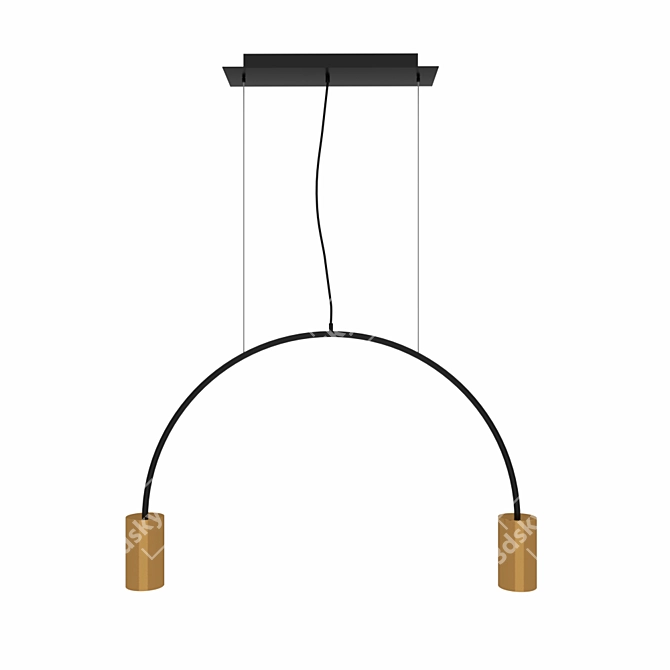 Modern Pendant Light with GU10 Socket 3D model image 1