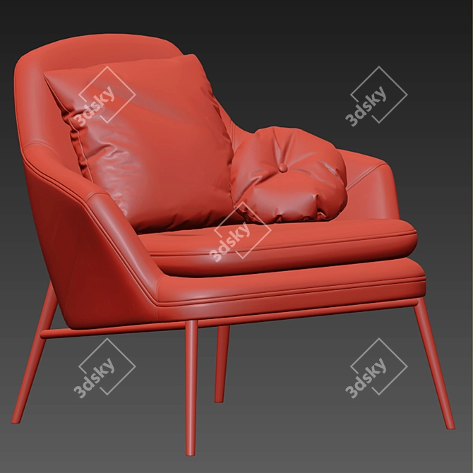 Cozy embrace armchair 3D model image 4