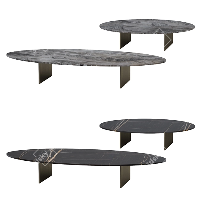 Elegant Minotti Linha Coffee Table 3D model image 1