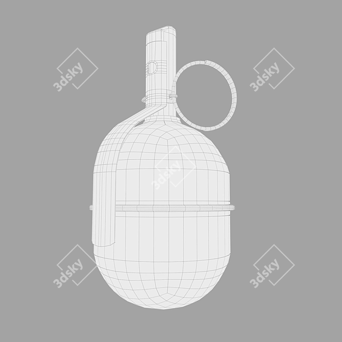 RGD-5 Grenade: Polys 2405, Verts 2494, UVW 2048x2048 3D model image 2