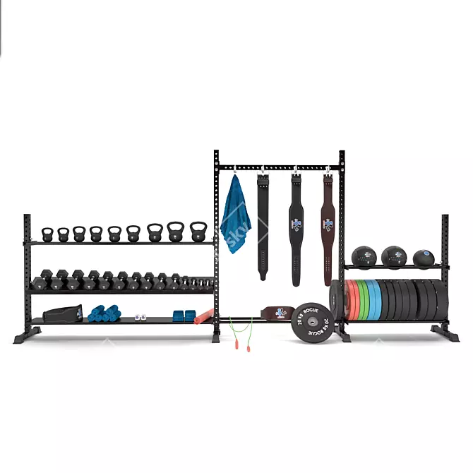 Ultimate Gym Tools Set 3D model image 7