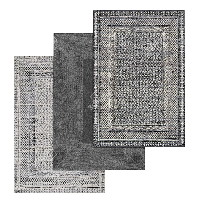 Luxury Carpet Set - High-Quality Textures 3D model image 1