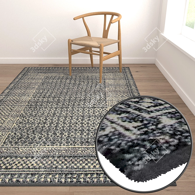 Luxury Carpet Set - High-Quality Textures 3D model image 5