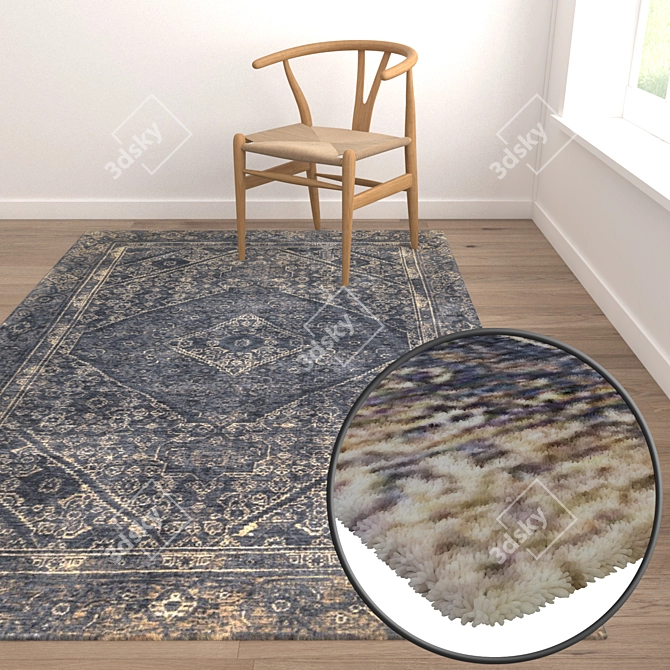 Luxury Carpet Set: High Quality Textures 3D model image 5