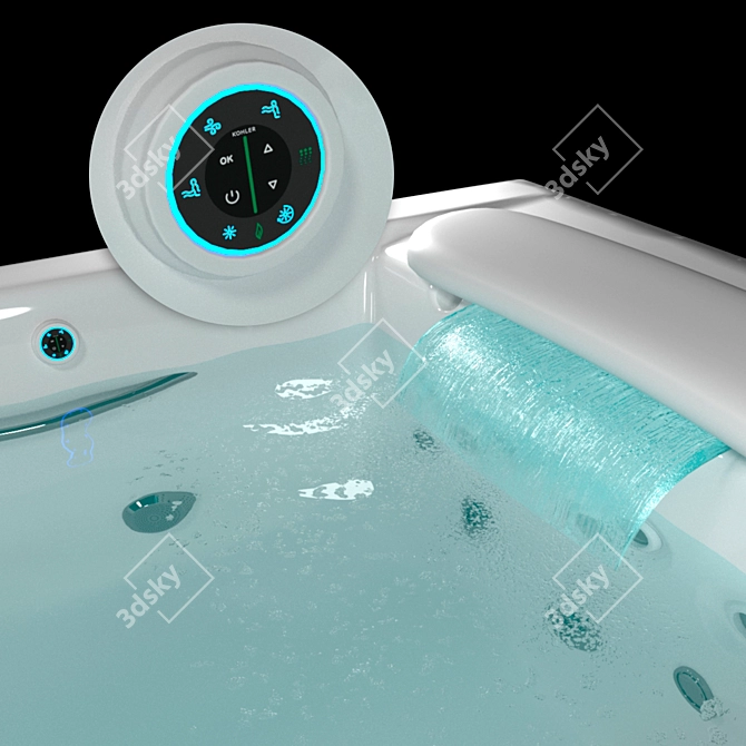 Luxury Hydrotherapy Bathtub 3D model image 3