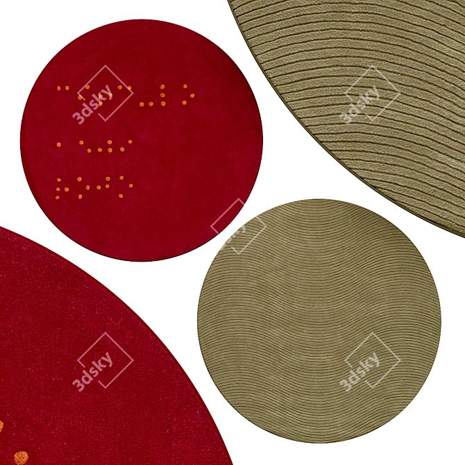 Elegant Circle Rugs | No. 071 3D model image 1