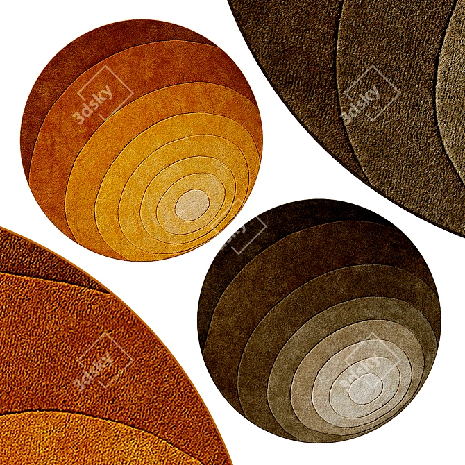 Stylish Circle Rugs for Modern Homes 3D model image 1