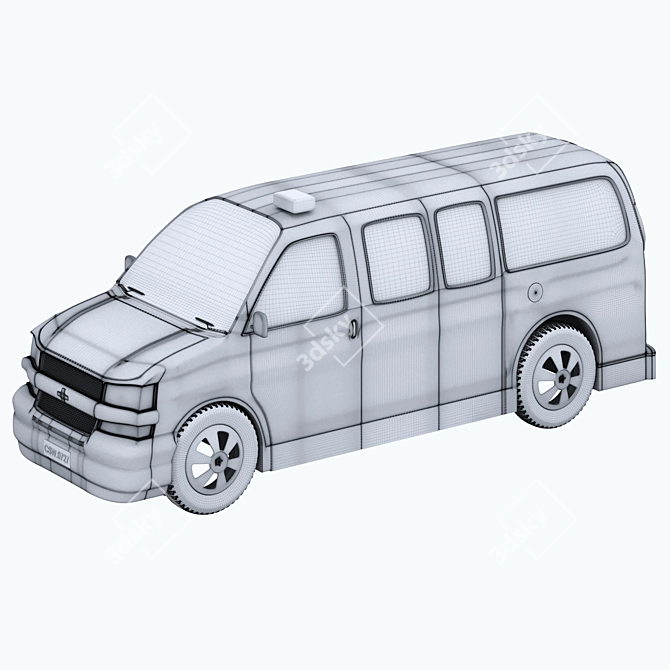 Chevrolet Van 3D Model: Realistic, Complete 3D model image 5