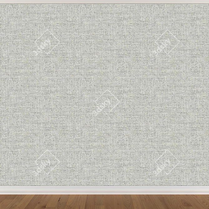 Seamless Wallpaper Set - 3 Color Options 3D model image 3