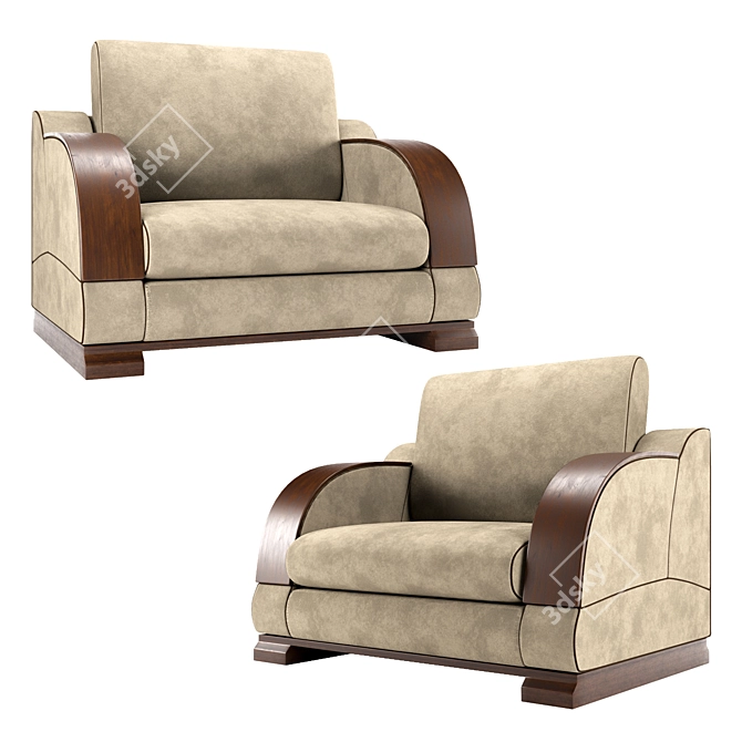 Modern Ergonomic Home Chair 3D model image 1