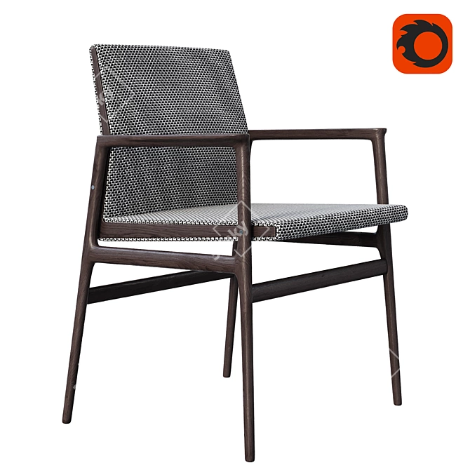 Elegant POLIFORM IPANEMA Chair 3D model image 1