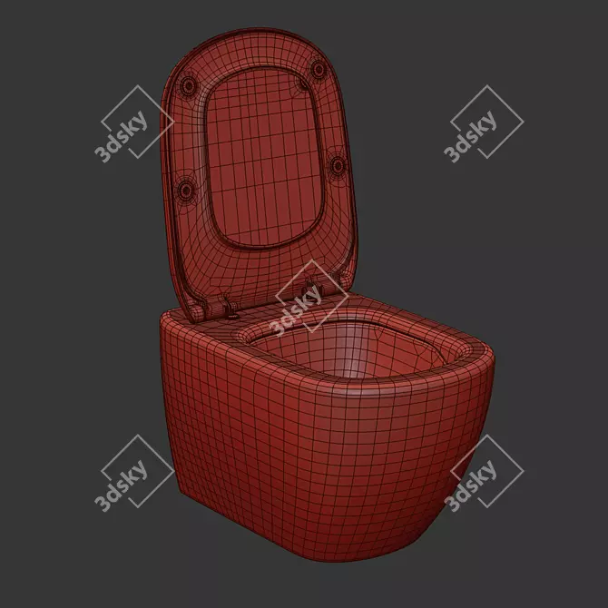 Ideal Standard AquaBlade 3749 Round Toilet 3D model image 4